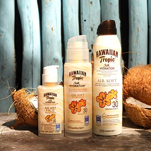 Hawaiian Tropic Silk Hidratación Air Soft Ultra-Light Texture SPF 15 Cuidado Solar, 150 ml- 1 unidad