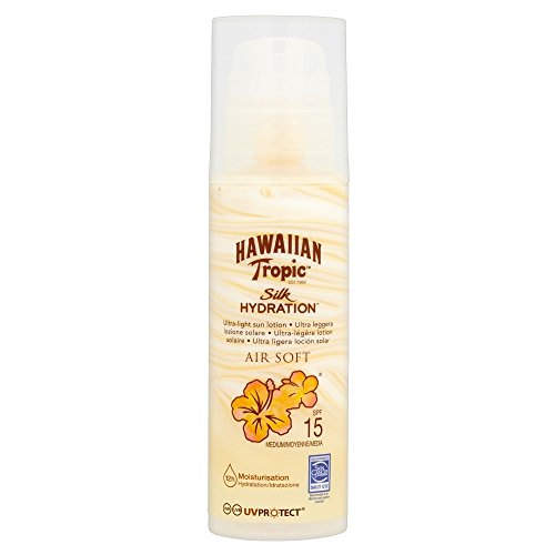 Hawaiian Tropic Silk Hidratación Air Soft Ultra-Light Texture SPF 15 Cuidado Solar, 150 ml- 1 unidad