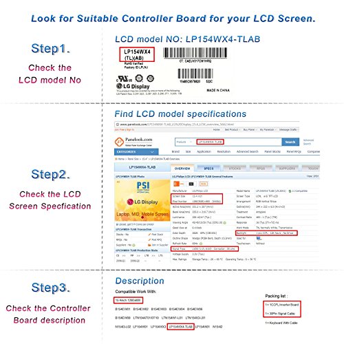 HDMI + VGA + 2AV placa de regulador LCD de entrada para B141EW03 LP154W01 Panel LCD de 14.1 "15.4" 1280x800