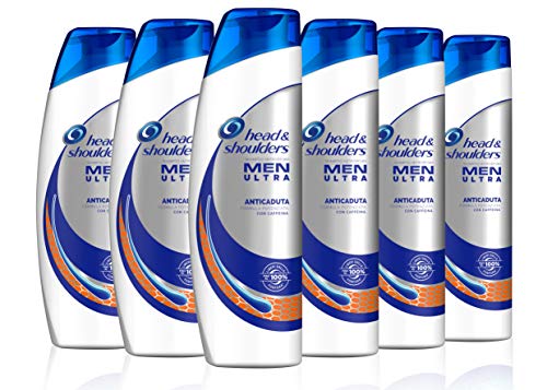 Head & Shoulders Men Ultra Champú anticaspa, paquete de 6 x 225 ml Anticaída