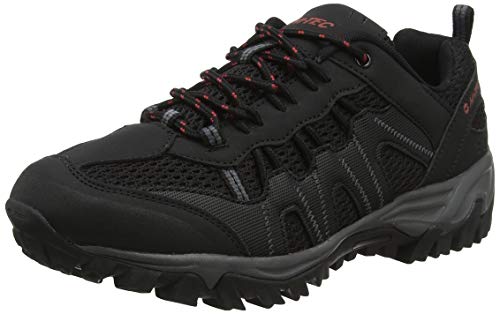 Hi-Tec Jaguar, Zapatillas de Senderismo para Hombre, Negro (Black/Picante 21), 41 EU