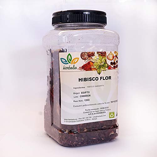 Hibisco Hojas HIERBALIA | Flor de Jamaica | Perfecta para infusiones o cocinar (Bolsa Flor Entera 1 Kg)