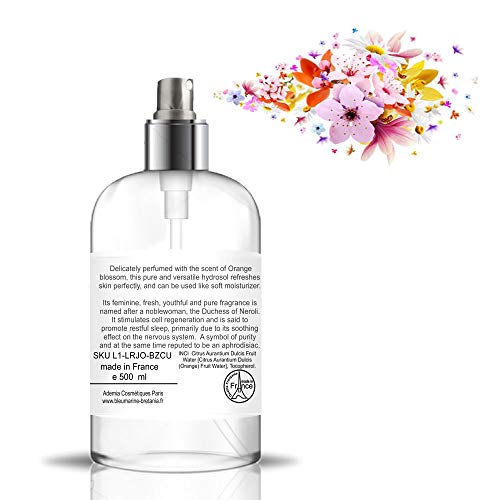 Hidrolato de Azahar Neroli 500 ml spray Agua Floral - Tónico para Piel Grasa Piel con Imperfecciones Piel Normal Piel Madura