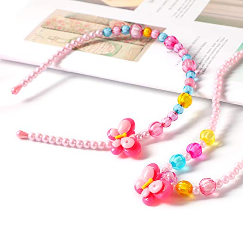 Hifot Joyas para niños Niñas Collar Pulsera Anillo Pendientes de Clip Pinzas de Cabello Conjunto, Favores del Partido de la joyería del Traje Regalo para Vestir Juego de imaginación