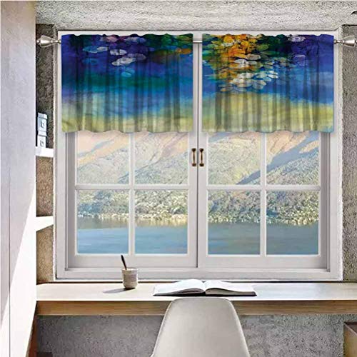 Hiiiman Premium Barra de bolsillo para ventana corta, cortina de cortina de temporada, juego de 2, 106 x 61 cm para baño y cocina