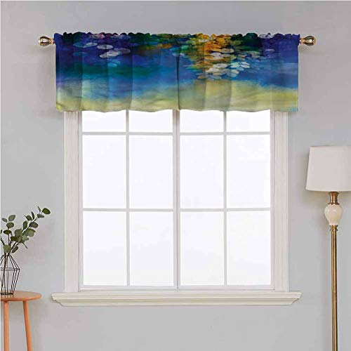 Hiiiman Premium Barra de bolsillo para ventana corta, cortina de cortina de temporada, juego de 2, 106 x 61 cm para baño y cocina