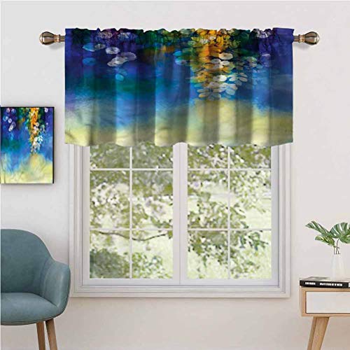 Hiiiman Premium Barra de bolsillo para ventana corta, cortina de cortina de temporada, juego de 2, 106 x 61 cm para baño y cocina