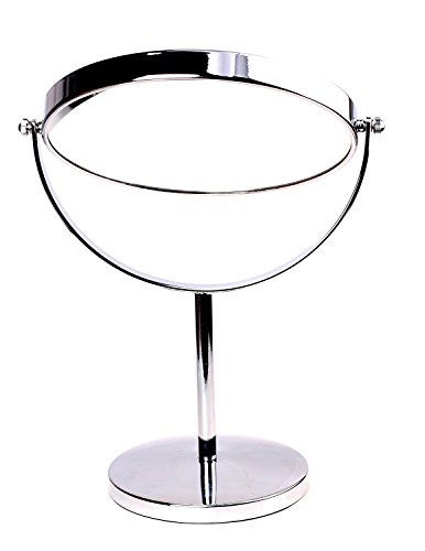 HIMRY Espejo de Baño 8" Aumento 7X para Afeitar y Maquillar, Espejo de Mesa Cosmética Espejo, con Doble Cara： 1x y 10x Ampliación, Rotación 360 Grados, 8 Pulgadas, 20cm, Plateado, KXD3108-7x