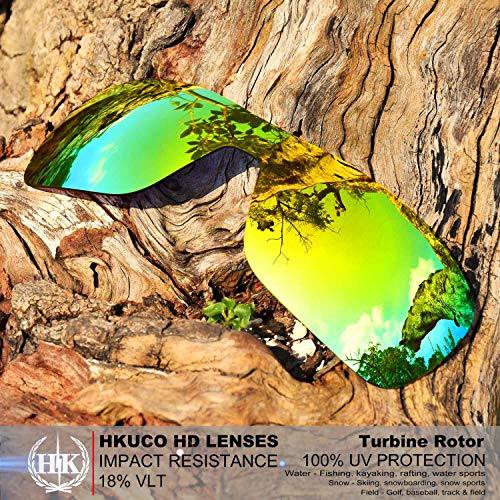 HKUCO Plus Mens Replacement Lenses For Oakley Turbine Rotor - 3 Pair Combo Pack