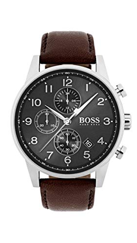 Hugo BOSS Reloj Cronógrafo para Hombre de Cuarzo con Correa en Cuero 1513494