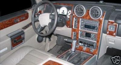 Hummer H2 H2 H2 Interior de Madera del Burl Dash Juego de Acabados Set 2003 2004 2005 2006 2007