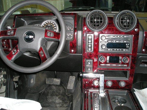 Hummer H2 H2 H2 Interior de Madera del Burl Dash Juego de Acabados Set 2003 2004 2005 2006 2007