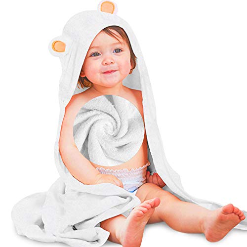 HyAdierTech Baby Toalla con Capucha, Toalla de Baño Bebé, Capa de Baño Bebé Infantil, Toalla Bebe Recien Nacido, Ultra Suave Hipoalergénica de Bambú Orgánico Super Absorbente