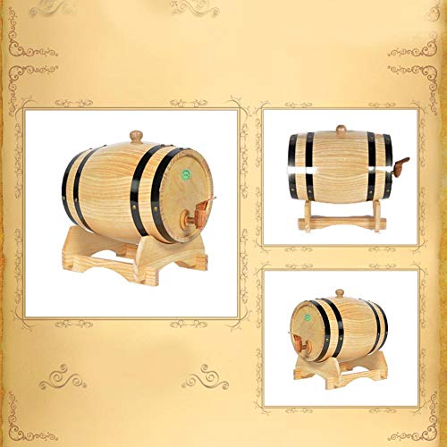 iBellete VWine Barrel - Dispensador de Barril de Vino de Madera de Roble para Cerveza y Whisky (1,5-3 L), Color Rojo Vino