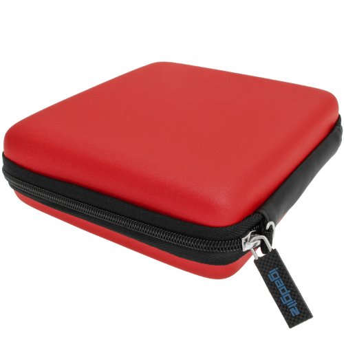 iGadgitz U2703 - EVA Funda Rígida de Viaje Compatible con Nintendo 2DS - Rojo