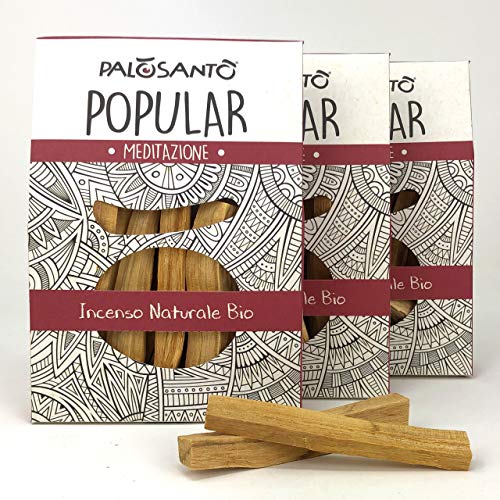 Incienso Natural Palo Santo - Palitos Variedad Popular Ayabaca - gr. 240 - Aroma para Yoga, meditación, relajación, espiritualidad, Viaje Interior - Chamanismo