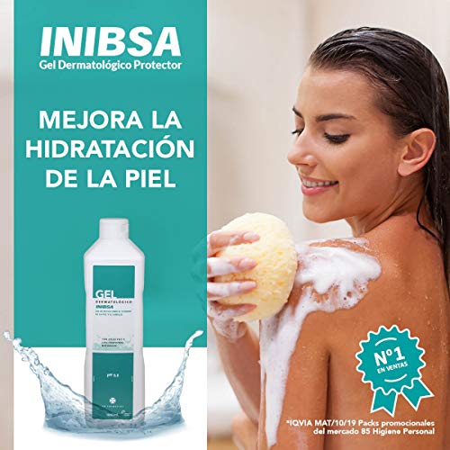 INIBSA gel de ducha dermatológico con colágeno y lipo proteínas bote 1 lt