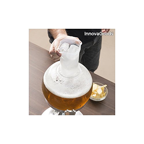 InnovaGoods Ball Dispensador de Cerveza Refrigerante, PMMA, Plateado, 24x24x42 cm