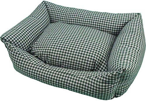 iOn® Cama Cuna para Perro Y Gato Estampados Varios (Talla 1-50x40 cm Vichy Verde)