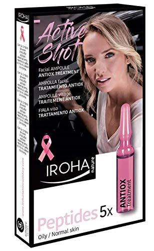 Iroha Nature - Ampollas Faciales Antiox con Péptidos, Tratamiento diario, 5 unidades (5 x 1,5 ml) | Ampollas Tratamiento Ingredientes Naturales, Sin Parabenos, No Testada en Animales