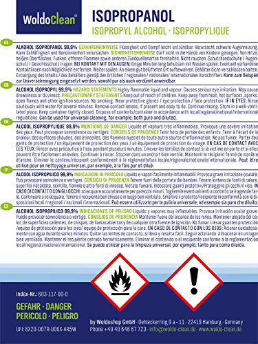 Isopropilico Alcohol 99,9% Limpieza y pulverizar 1.000ml