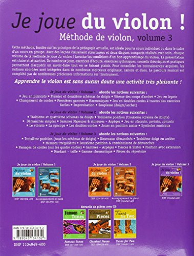 Je joue du violon ! : Méthode de violon volume 3 (2CD audio)