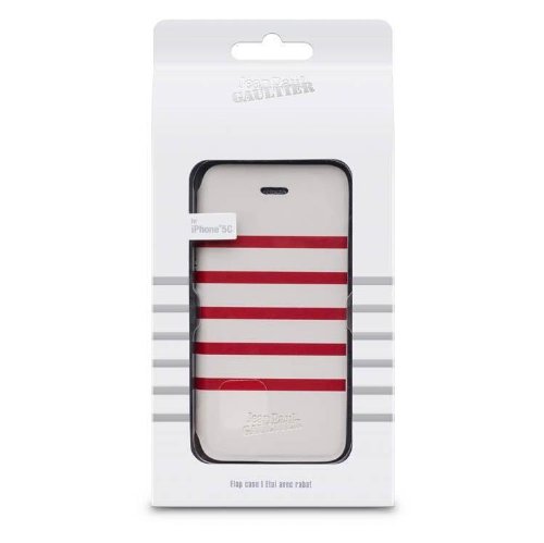 Jean Paul Gaultier JP259862 - Carcasa folio para Apple iPhone 5C, blanco/rojo