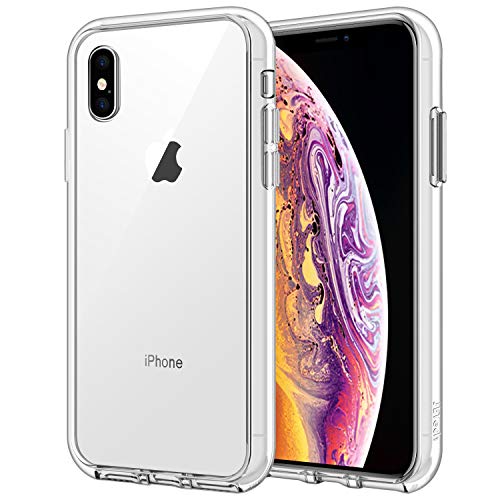 JETech Funda iPhone XS/X, Carcasa Anti-Choques y Anti-Arañazos, Transparente