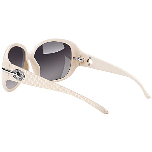 Joopin Gafas de Sol Mujer Moda Polarizadas Protección UV400 de Gran Tamaño Gafas de Sol Señoras Blanco