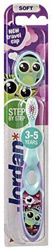 JORDAN Step 2 - Cepillo de dientes infantil (3-5 años), varios colores