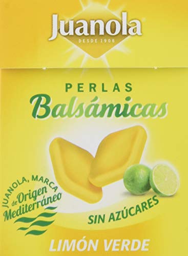 Juanola Perlas Balsámicas, Limón Verde, Sin Azúcar, 25 GR