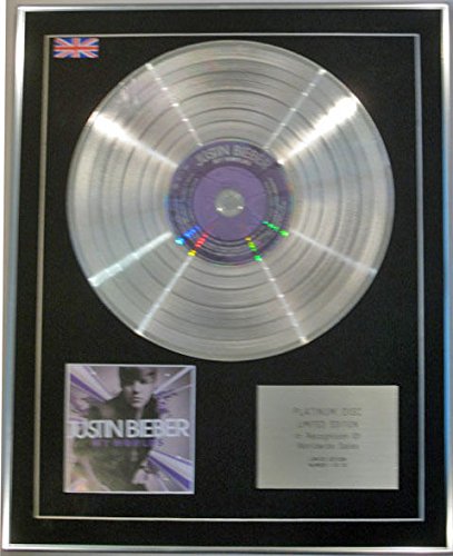 JUSTIN BIEBER - edición limitada - mi mundo CD disco de platino