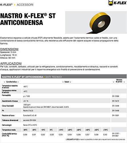 K-Flex ST Cinta Adhesiva de Caucho 3 mm x 50 mm x 15 m