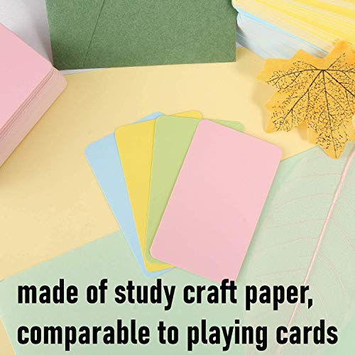 KAHEIGN 700 Piezas Tarjetas De Papel Kraft, 7 Colores Tarjeta De Mensaje Kraft En Blanco Cartas De Negocios Tarjeta De Vocabulario Fichas Tarjetas De Etiquetas De Regalo De Bricolaje