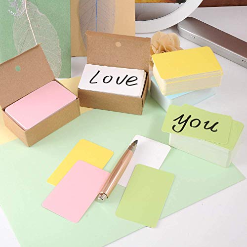 KAHEIGN 700 Piezas Tarjetas De Papel Kraft, 7 Colores Tarjeta De Mensaje Kraft En Blanco Cartas De Negocios Tarjeta De Vocabulario Fichas Tarjetas De Etiquetas De Regalo De Bricolaje