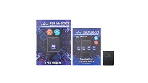 Kaico Free Mcboot 16MB PS2 Memory Card Running FMCB PS2 Mcboot 1.966 for Sony Playstation 2 - FMCB Free Mcboot Your PS2 - Plug and Play - Playstation 2 CFW McBoot 1.966