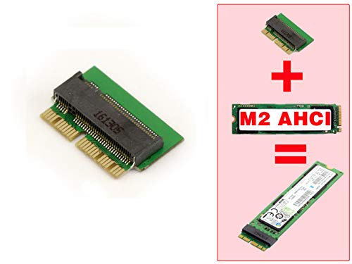 KALEA-INFORMATIQUE - Adaptador M2 Type PCIe (B + M o M Key) a Mac 2013 2014 con SSD en 12 + 16 Puntos - para Montar un SSD M2 en Lugar y Plaza del SSD de Origen en 12 + 16 Pines Sobre un Mac