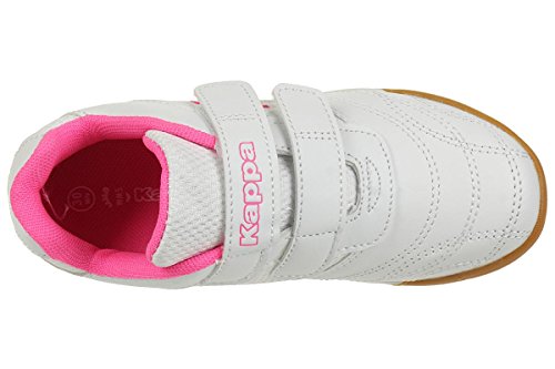 Kappa Kickoff, Zapatillas de Deporte Interior para Niñas, Blanco (White/L´Pink 1027), 35 EU