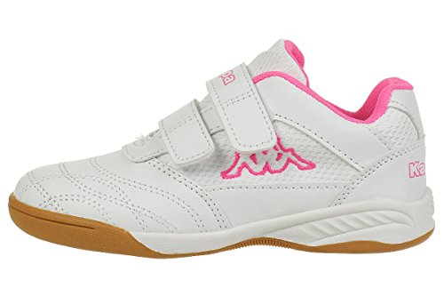 Kappa Kickoff, Zapatillas de Deporte Interior para Niñas, Blanco (White/L´Pink 1027), 35 EU