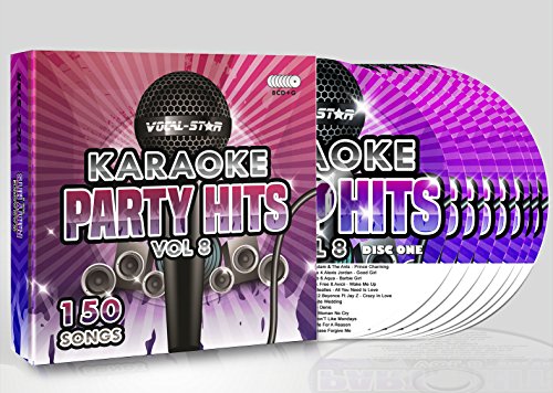 Karaoke Party Hits Vol 8 CDG CD+G Disc Set - 150 Songs on 8 Discs Including The Best Ever Karaoke Tracks Of All Time (Calvin Harris ,Miley Cyrus, Meghan Trainor, Rita Ora, One Direction & much more