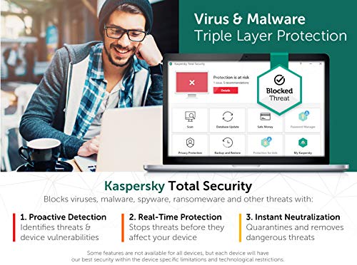 Kaspersky Total Security 2018 | 5 Dispositivos | 2 Años | PC / Mac / Android | Código dentro de un paquete