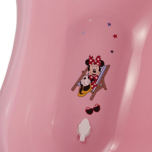 keeeper Bañera Ergonómica con Tapón Minnie, De 0 a 12 Meses, 84 cm, Maria, Rosa