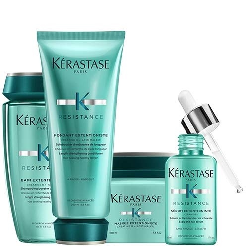 Kérastase - Lote con Resistance Bain Extentioniste 250 ml, Fondant Extentioniste 200 ml, Masque Extentioniste 200 ml y Serum Extentioniste 50 ml