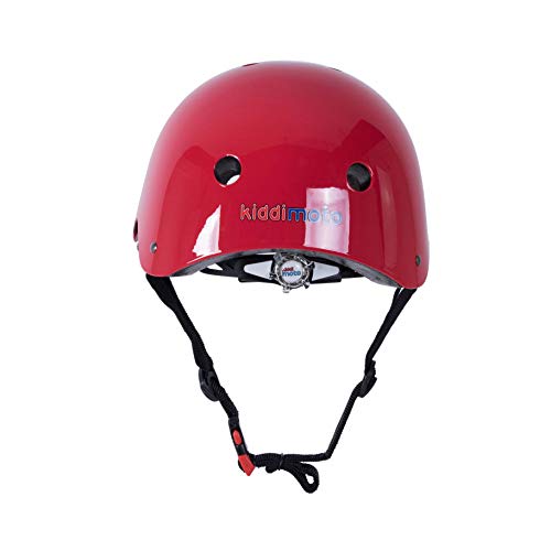 KIDDIMOTO Casco Bicicleta Completamente Ajustabl - Bici Casco para Infantil y Niños para Patinete, Ciclismo, Scooter, Bicicleta de Equilibrio y Monopatin - Gafas Rojas - S (48-53cm)