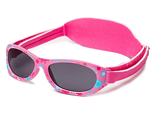 Kiddus Gafas de sol Baby para bebés, NIÑOS Y NIÑAS, desde 0 meses a 2 años, 100% protección UV, MUY CÓMODAS gracias a la SUAVE banda ajustable, el regalo ideal para recién nacidos.