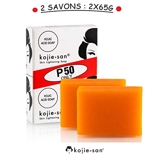 KOJIE SAN KOJIC SKIN WHITENING LIGHTENING SOAP 2 bars X 65 grams PUSA JAPAN Original by Kojie