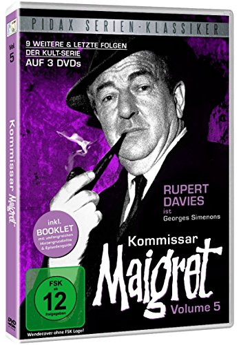 Kommissar Maigret, Vol. 5 / Die letzten 9 Folgen der legendären Kultserie mit Rupert Davies nach dem Romanen von Georges Simenon (Pidax Serien-Klassiker) [3 DVDs] [Alemania]