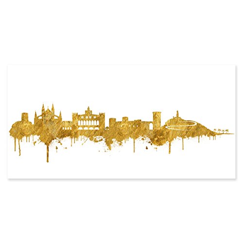 Kunstbruder Mallorca Stadt Skyline - Cuadro de pared (100 x 200 cm, varios tamaños)