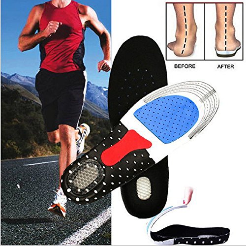 KWIM'S France® Suela/Plantillas running suave de gel con cojines integrados para zapatos deportivo - Amortiza los impactos y brinda un confort óptimo al espolón calcáneo (EU [40-44])