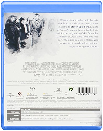 La Lista De Schindler (Colección Oscar 2015) [Blu-ray]